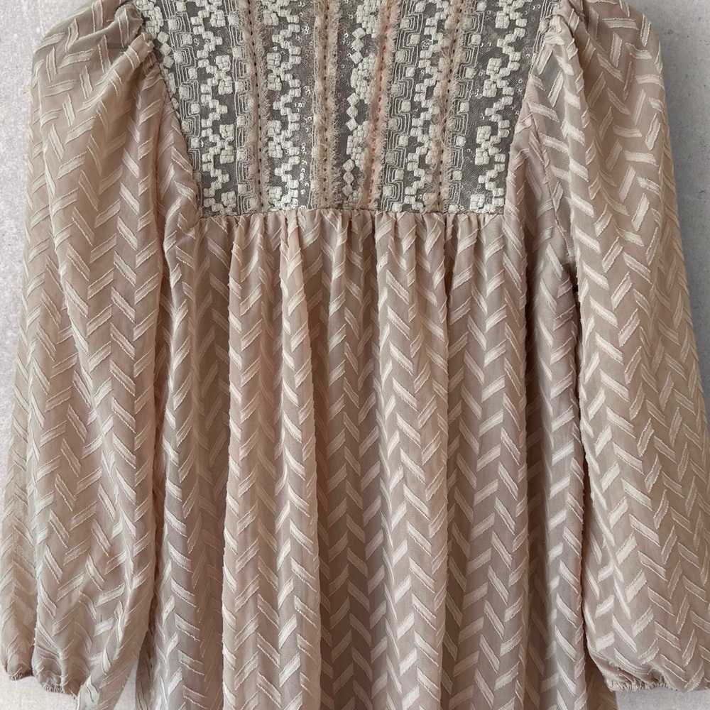 Anthropologie One September Anwen Peasant Dress Pink Size XS - Picture 11 of 11
